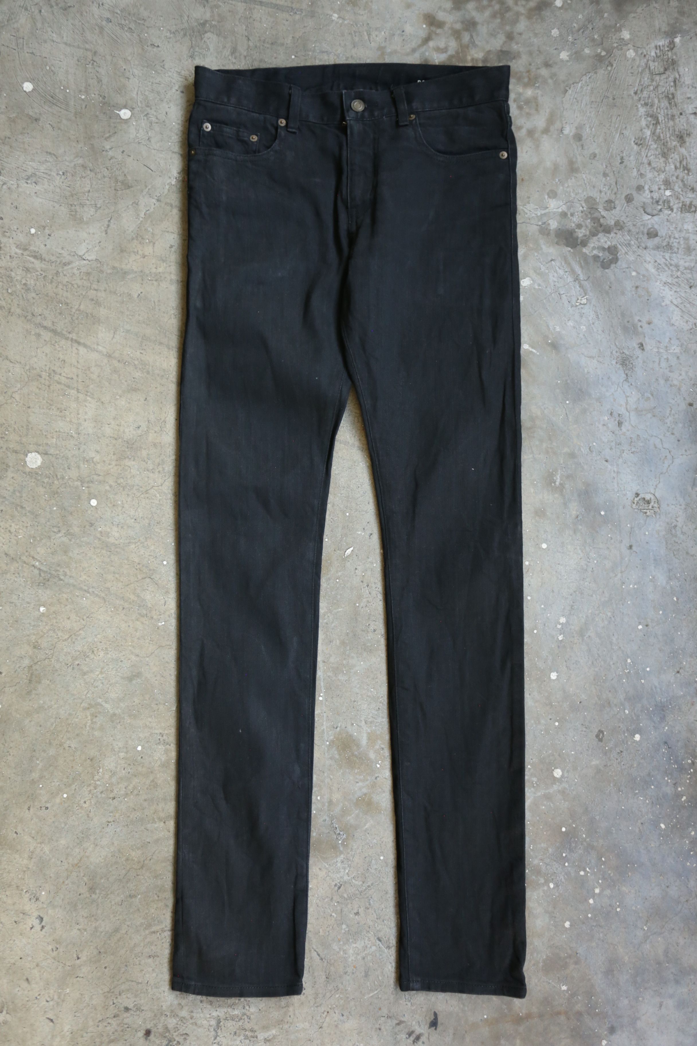 Saint Laurent Paris SLP - Hedi Slimane - F/W 13 - D02 Light Waxed Denim Jean Size US 30 / EU 46 - 4 Thumbnail