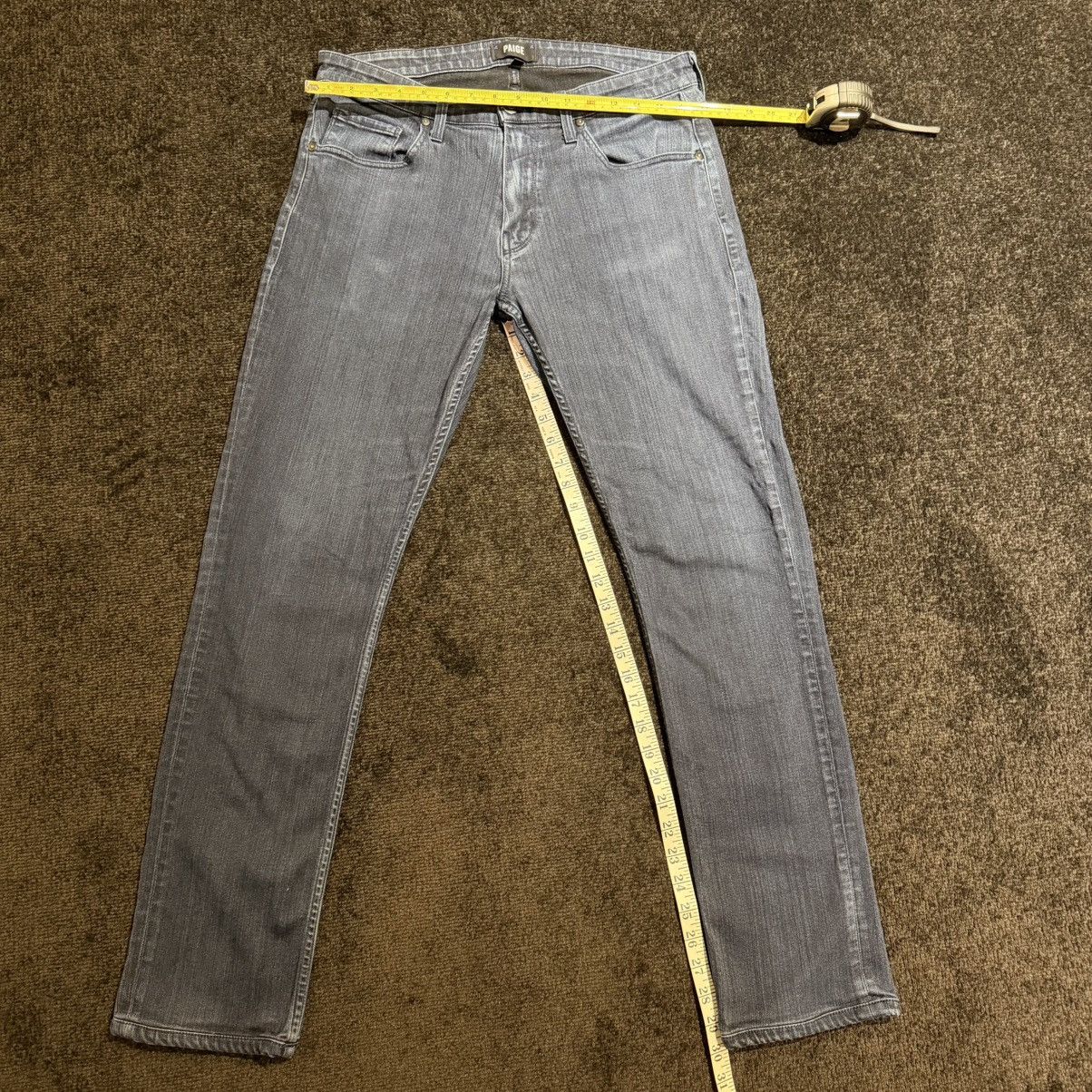 Paige Paige Jeans Mens 32 Denim Dark Wash Slim Straight Stretch Size US 32 / EU 48 - 2 Thumbnail