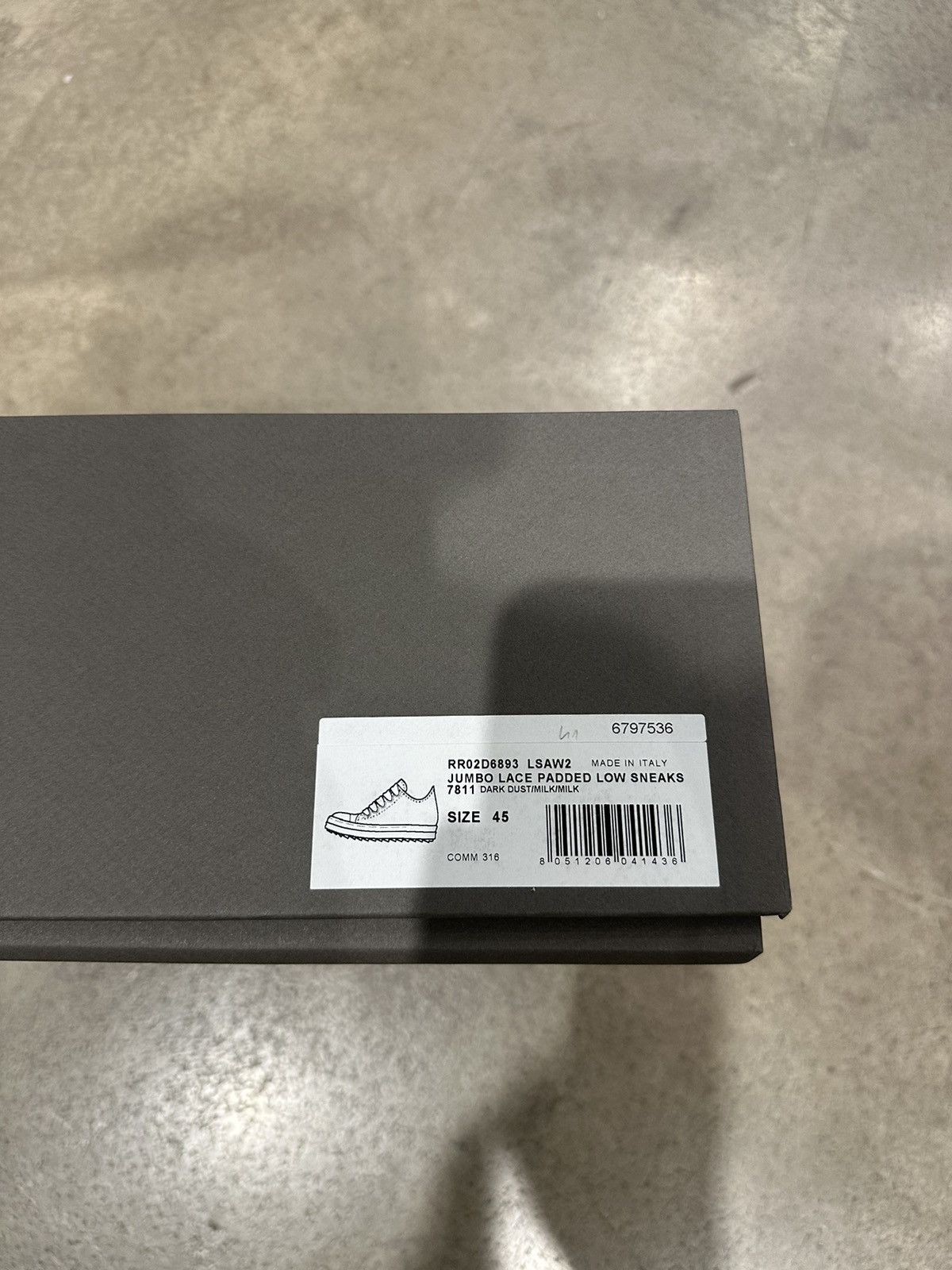 Rick Owens RICK OWENS - Jumbo Lace Padded Low Dark Dust Milk Size US 12 / EU 45 - 7 Thumbnail