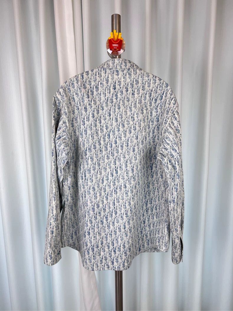 Dior Dior Blue full-print classic logo denim shirt 2504-Nextarro Size US XXS / EU 40 - 3 Thumbnail