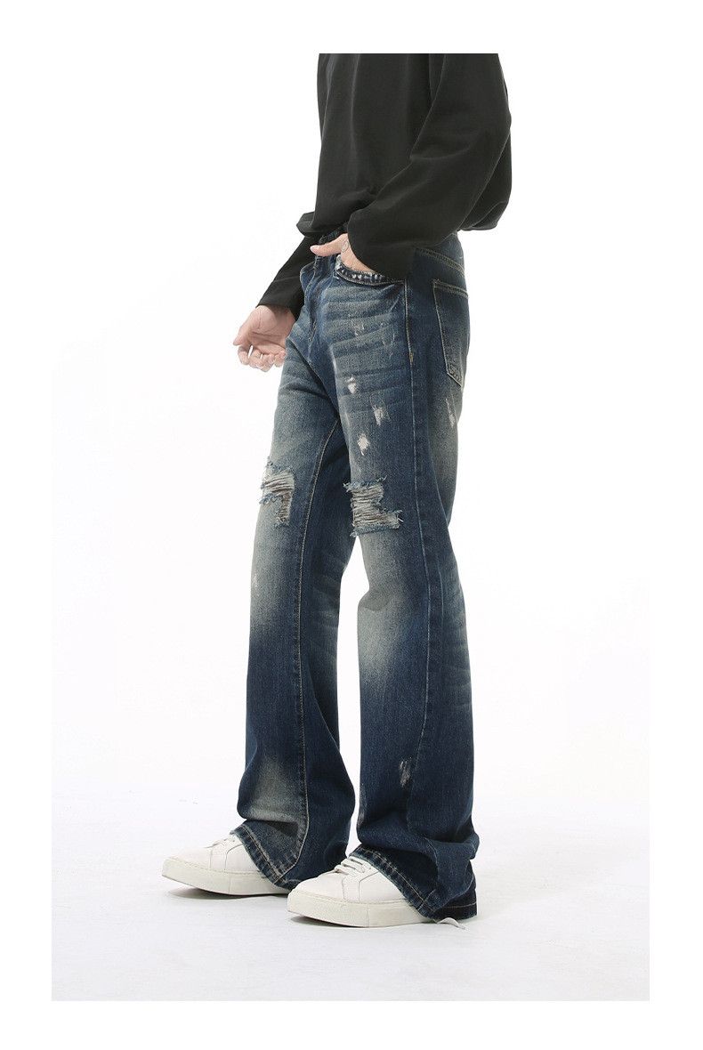 Japanese Brand × Jean American street style irregular tie-dyed flared loose jeans Size US 32 / EU 48 - 5 Thumbnail