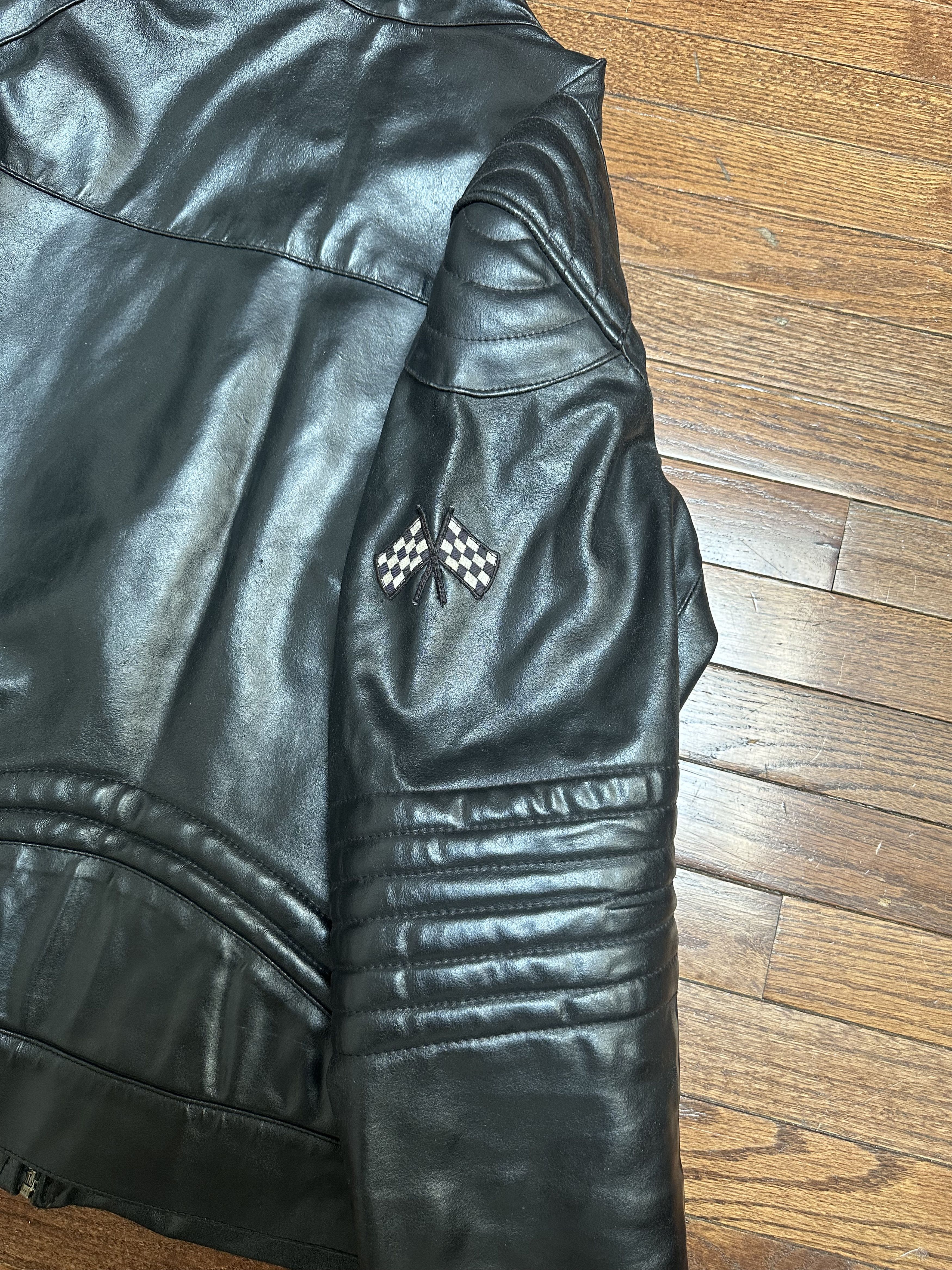 Other Vintage Speedster Leather Racing Jacket Size US XL / EU 56 / 4 - 4 Thumbnail