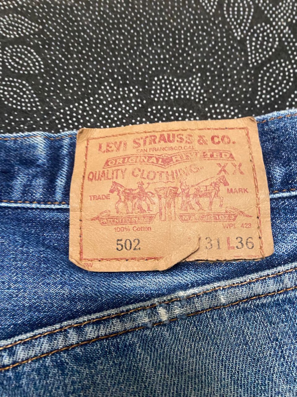 Levi's VINTAGE LEVIS 502 REDLINE SELVEGDE DISTRESSED DENIM Size US 30 / EU 46 - 7 Thumbnail