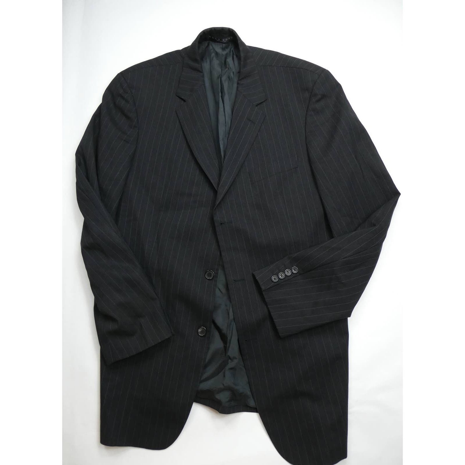 Hugo Boss BOSS HUGO BOSS 44L sport coat, Made in USA, gray pinstripe Size 44L - 1 Thumbnail