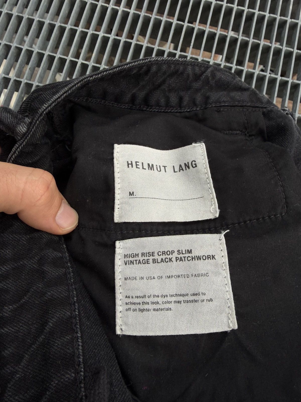 Helmut Lang Helmut Lang High Rise Crop Slim Vintage Patchwork Jeans Size US 30 / EU 46 - 13 Thumbnail