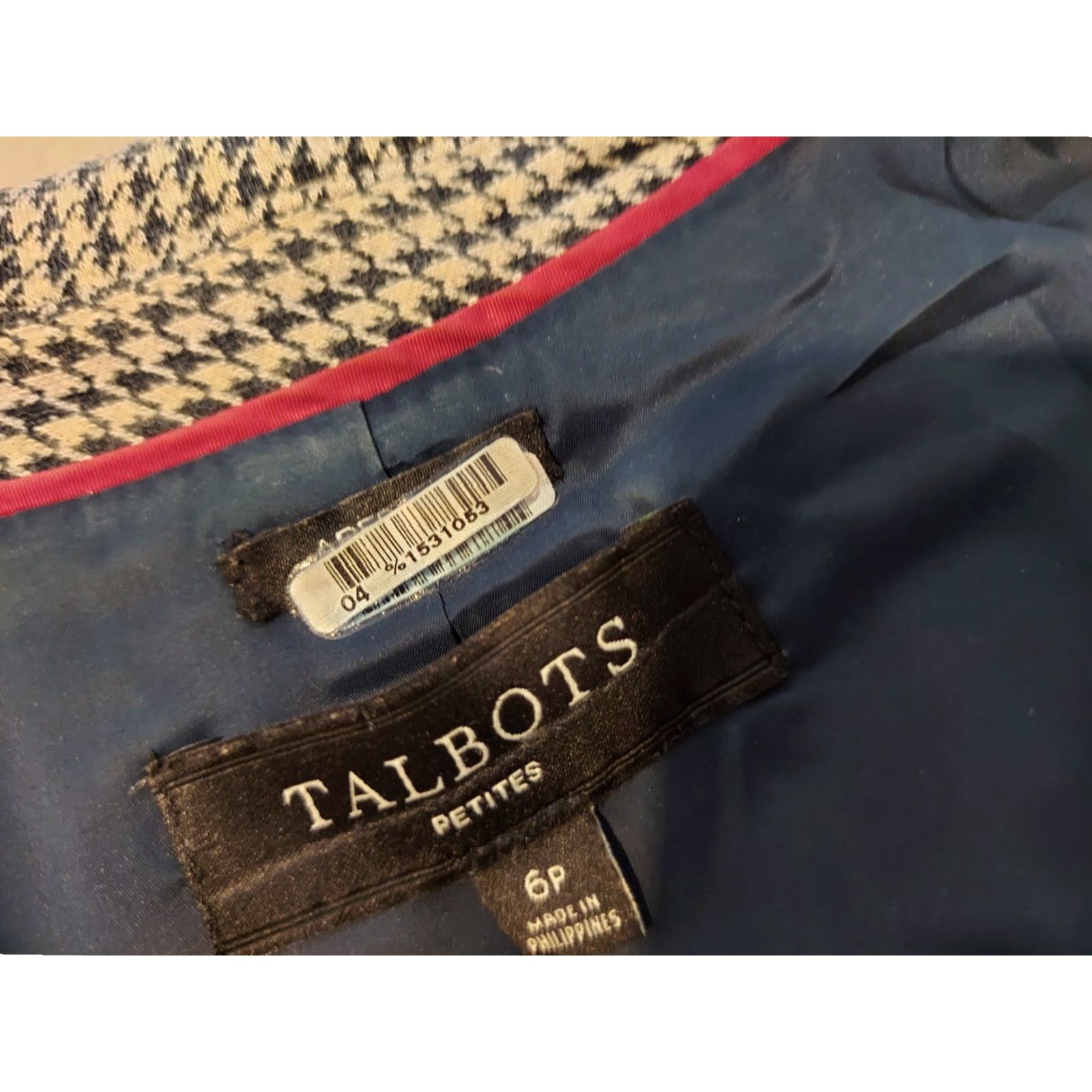 Talbots Womens Talbots Blazer Jacket 6P Petite Gray Cotton Womens, Blazer, 6P, Gray, Talbots, Petite, Basic Jacket, 6P Womens, Cotton, Gray, Jacket Size M / US 6-8 / IT 42-44 - 3 Thumbnail
