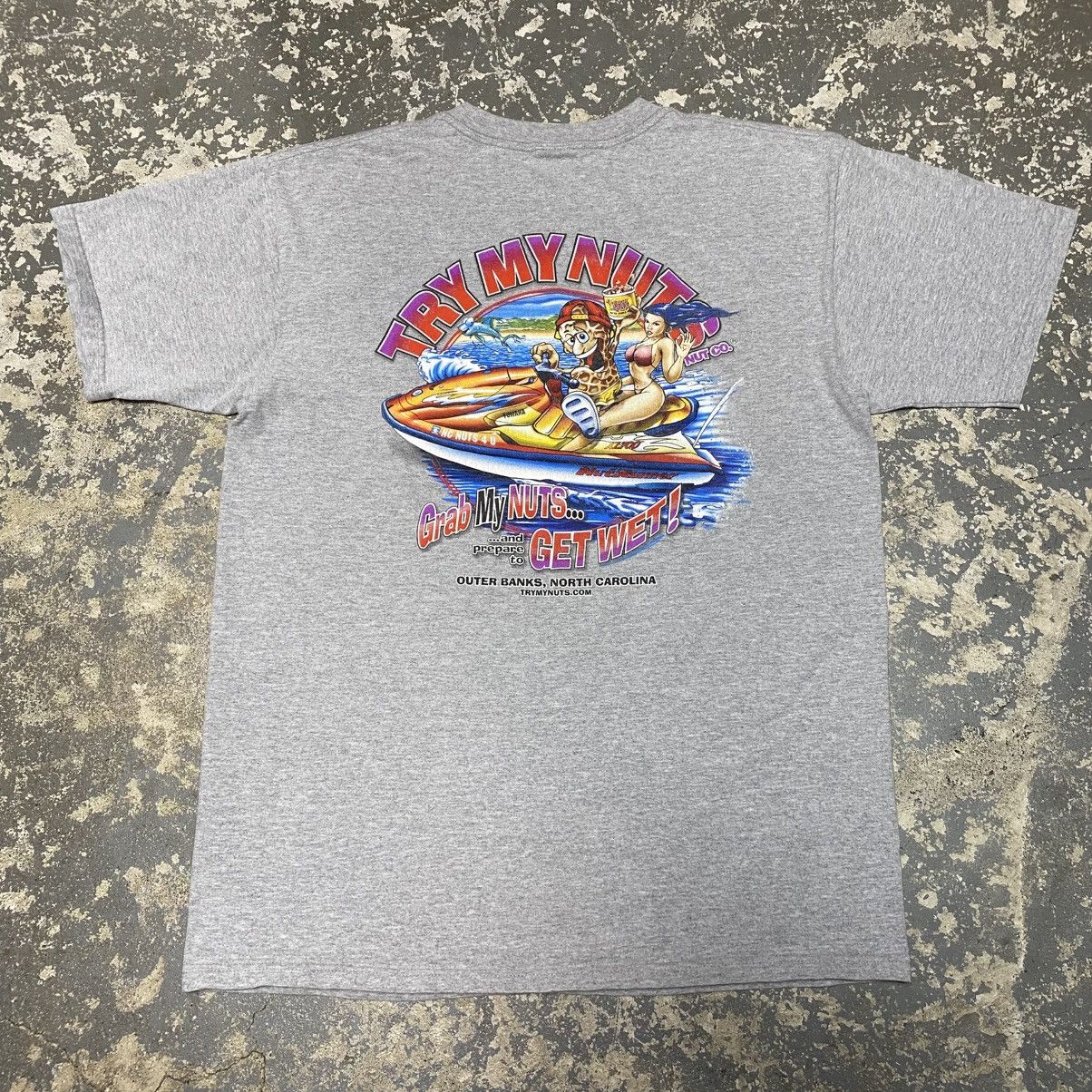 Japanese Brand × Vintage Vintage Try My Nuts Nuts Company Funny Parody Tshirt Size US L / EU 52-54 / 3 - 1 Thumbnail