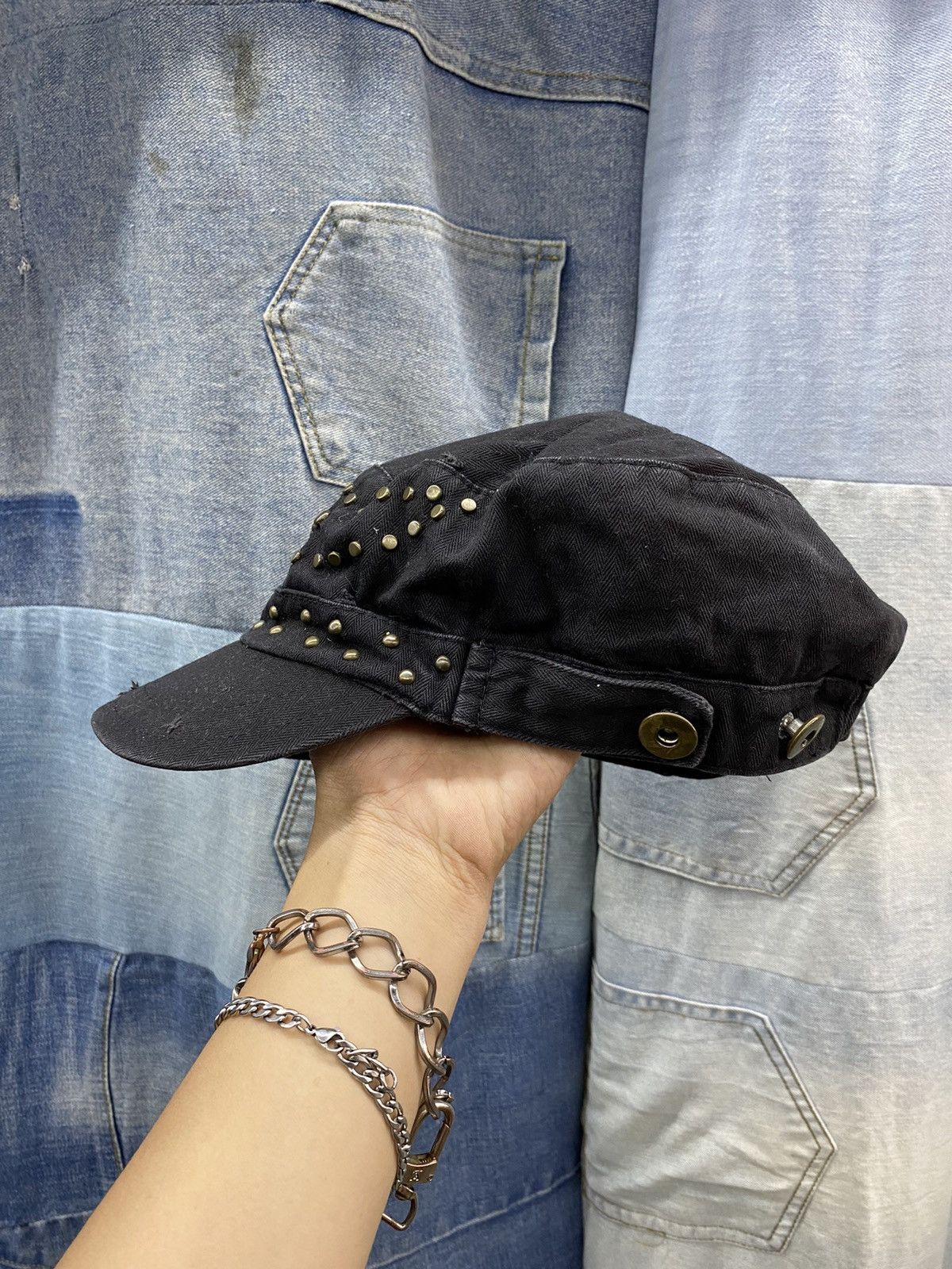 If Six Was Nine × Japanese Brand × KMRii studded cadet hat commando Size 30 - 1 Thumbnail
