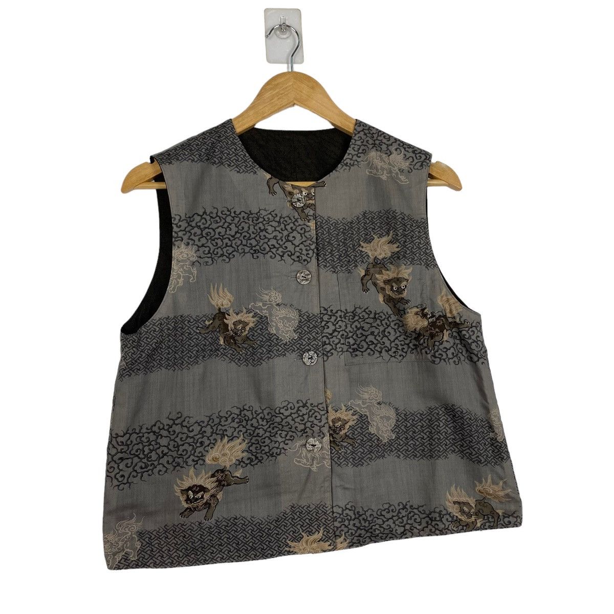 Japanese Brand Japanese Dragon Allover Printed Vest Size US M / EU 48-50 / 2 - 4 Thumbnail