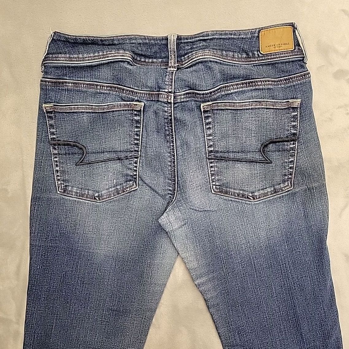 American Eagle Outfitters American Eagle Jeans Women 12 Tall Blue Super Stretch Denim Flared Bootcut Jeans Mens? Size 34" / US 12 / IT 48 - 6 Thumbnail