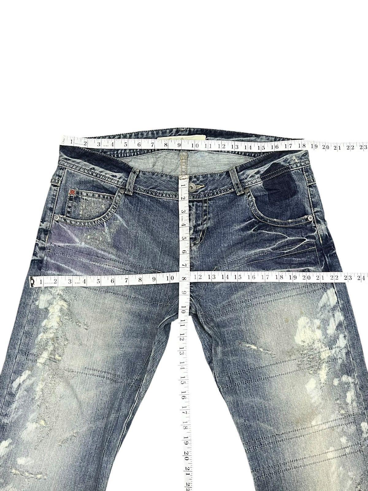 Cook Jeans Cook Jeans Fleur De Lis Grunge Distressed ERD Denim Size US 36 / EU 52 - 17 Thumbnail