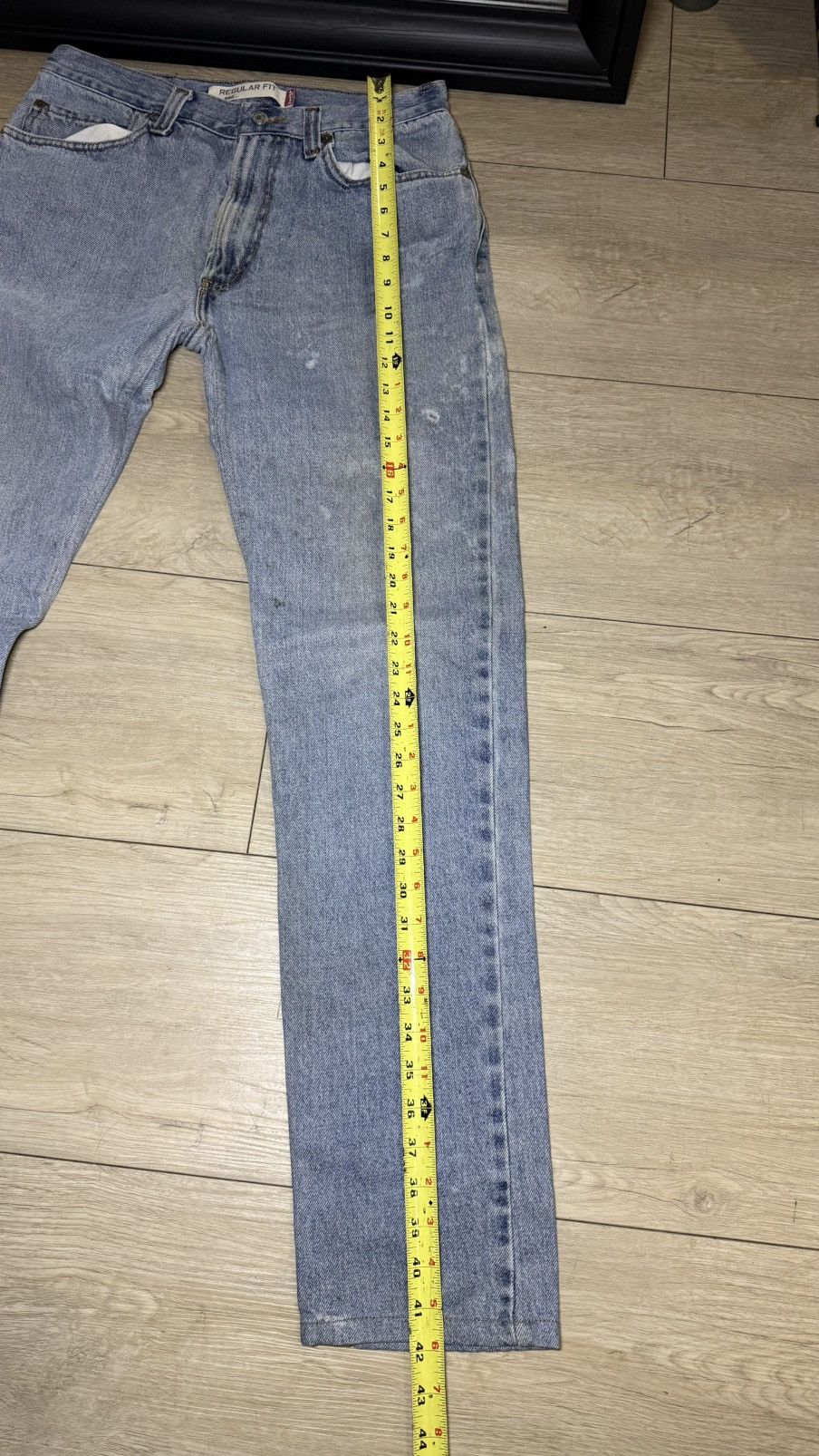 Levi's Thrashed 2000s Levi’s 505 Light Wash Straight Legged Jeans Size US 34 / EU 50 - 5 Thumbnail