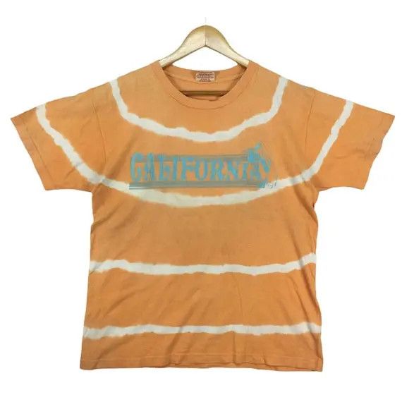Vtg PHERROW’S JAPAN California Tie Dye Tee Shirt Pop Art