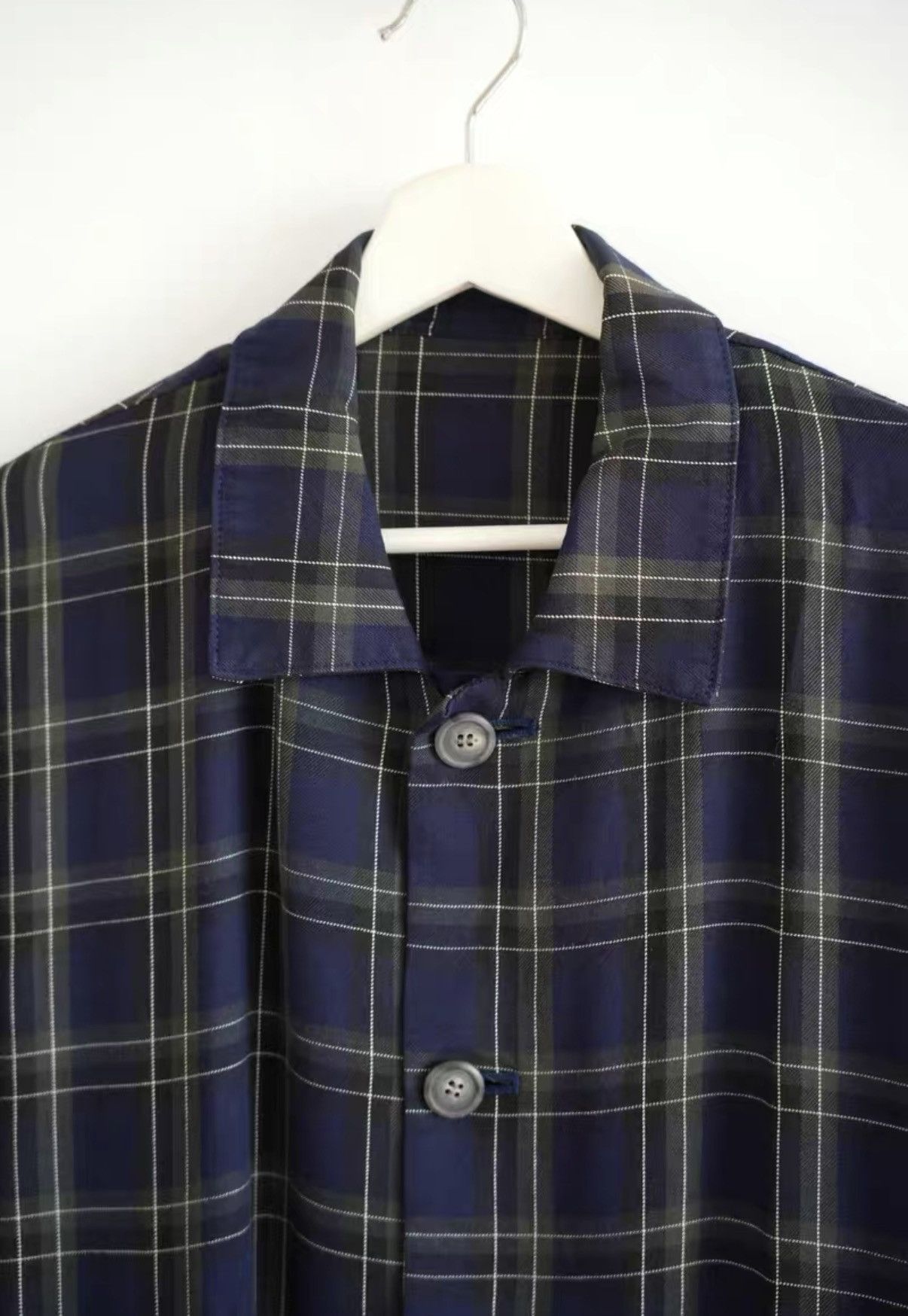 Yohji Yamamoto Yohji Yamamoto 90s Blue-Green Plaid Jacket K4 Size US M / EU 48-50 / 2 - 3 Thumbnail