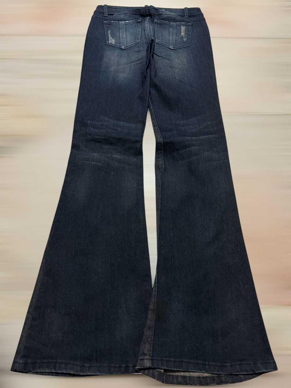 Tornado Mart VINTAGE 2000s REUNION REWASH DISTRESSED RIPPED BELL BOTTOM Size US 27 - 2 Thumbnail