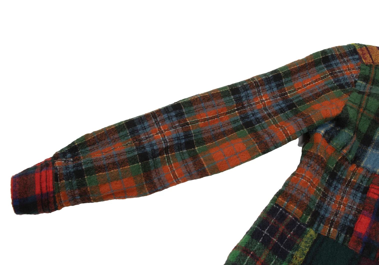 Junya Watanabe Wool Felted Check Crazy Pattern Long Sleeve Shirt Green Size US XS / EU 42 / 0 - 6 Thumbnail