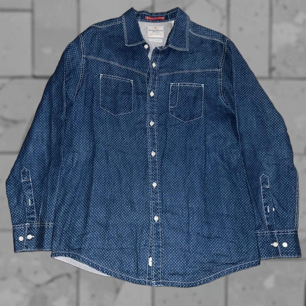 Tommy Bahama VINTAGE Tommy Bahama Button-Down Shirt Men M Blue Collared Casual 2000s Bahamas Size US M / EU 48-50 / 2 - 1 Thumbnail