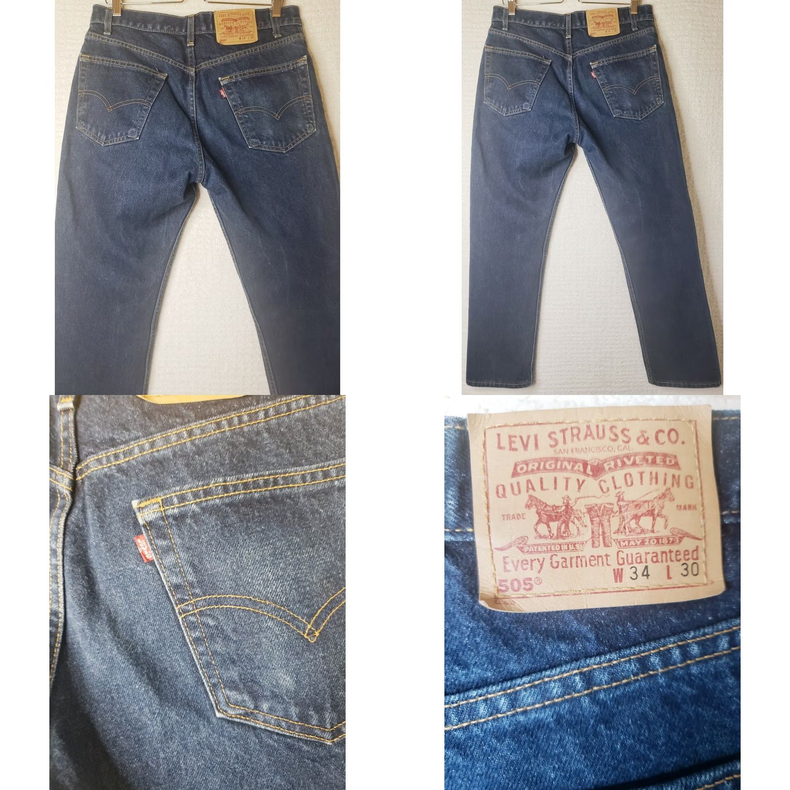 Levi's Levi’s Men's 505 Stretch Jean Regular Fit Cotton Straight Leg 5-Pocket 34 x 30 Jeans Size US 34 / EU 50 - 8 Thumbnail