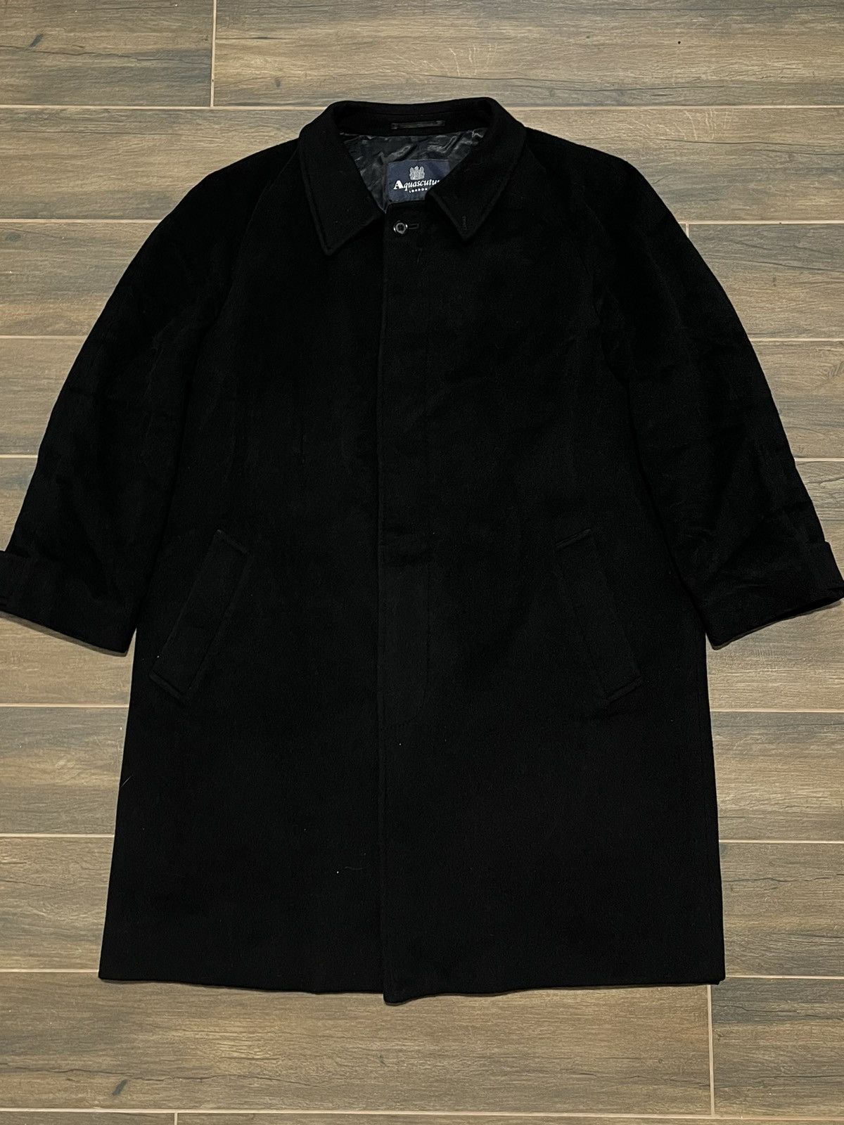 Aquascutum Coat Aquascutum cashmere black Size US L / EU 52-54 / 3 - 1 Thumbnail