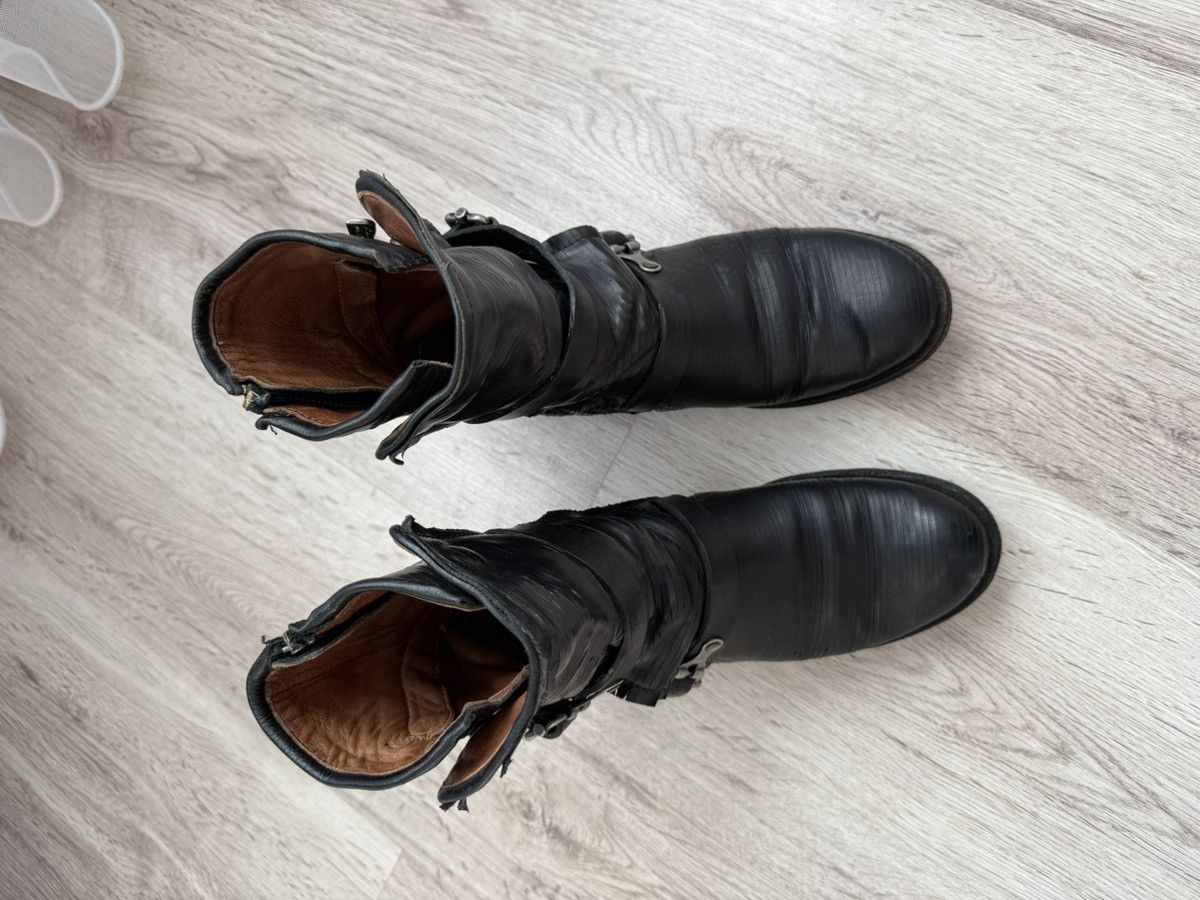 A.S.98 Airstep A.S.98 Black Leather Buckle Strap Zip Biker EU 38 Size US 8 / IT 38 - 24 Thumbnail