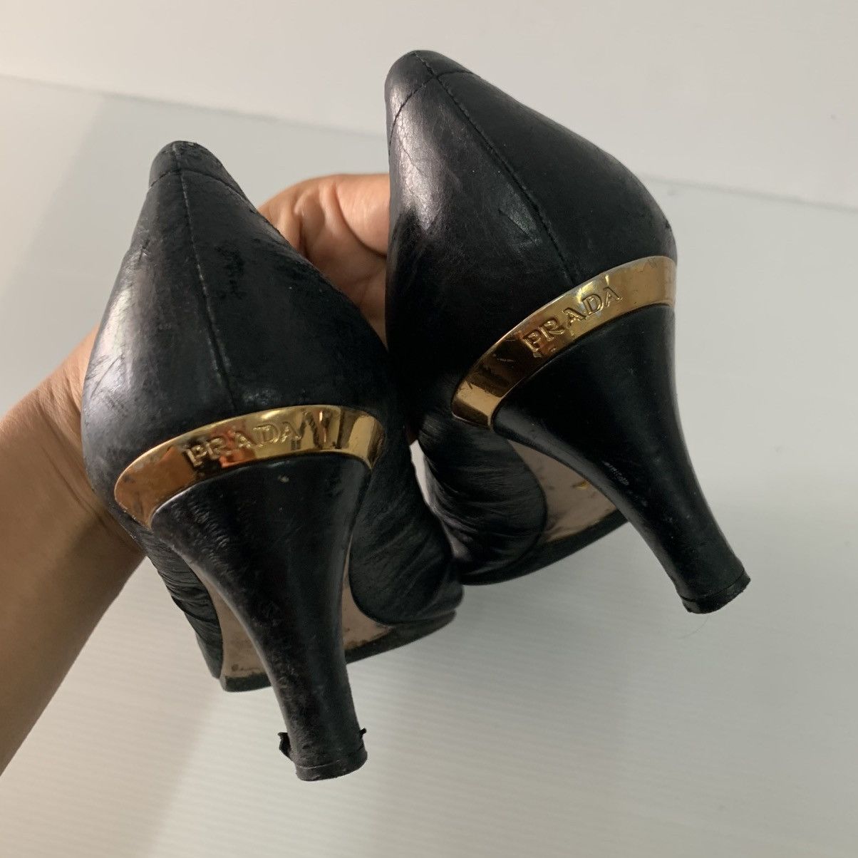 Prada Prada Leather Heels Size US 8 / IT 38 - 5 Thumbnail