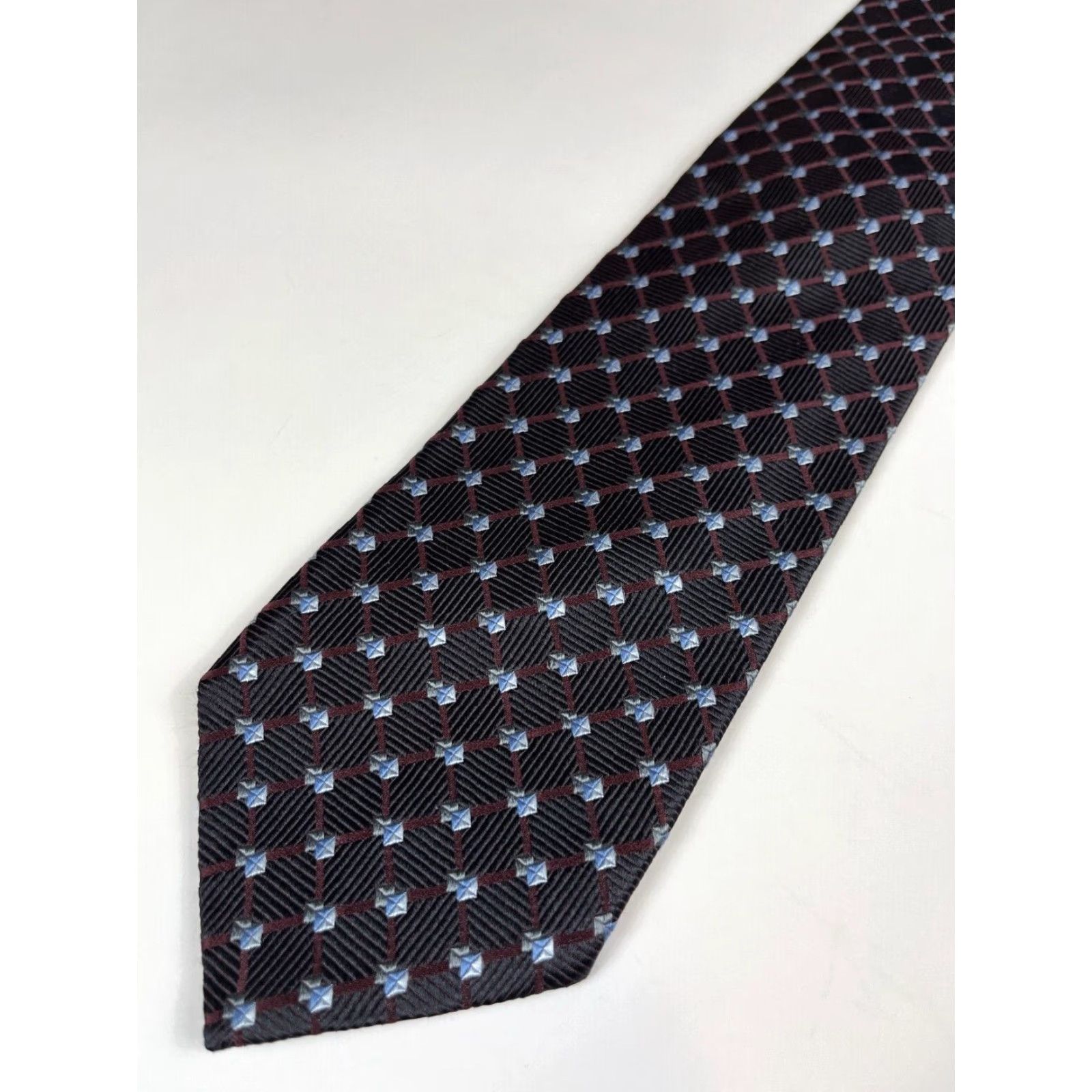 Ermenegildo Zegna VINTAGE Ermenegildo Zegna Mens Luxury Silk Tie Geometric Made in Italy Size ONE SIZE - 4 Thumbnail