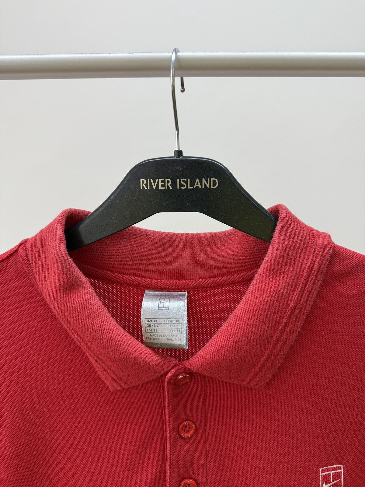 Nike Vintage Nike Court Polo Shirt Red Tennis Dri Fit Swoosh Logo Size US XL / EU 56 / 4 - 5 Thumbnail