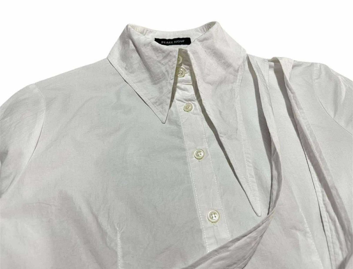 If Six Was Nine 🔥Sick Y2K Peace Now Bondage Shirt Asymmetric Collar Size M / US 6-8 / IT 42-44 - 4 Thumbnail