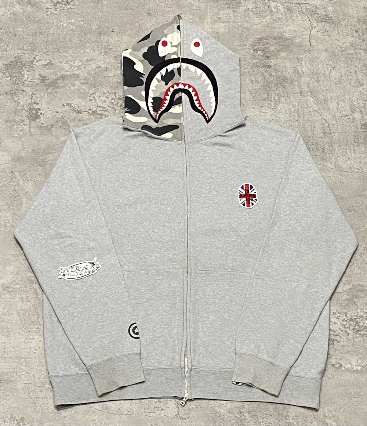 Bape Bape Shark NFS Limited Gray Hoodie Size US XL / EU 56 / 4 - 1 Thumbnail