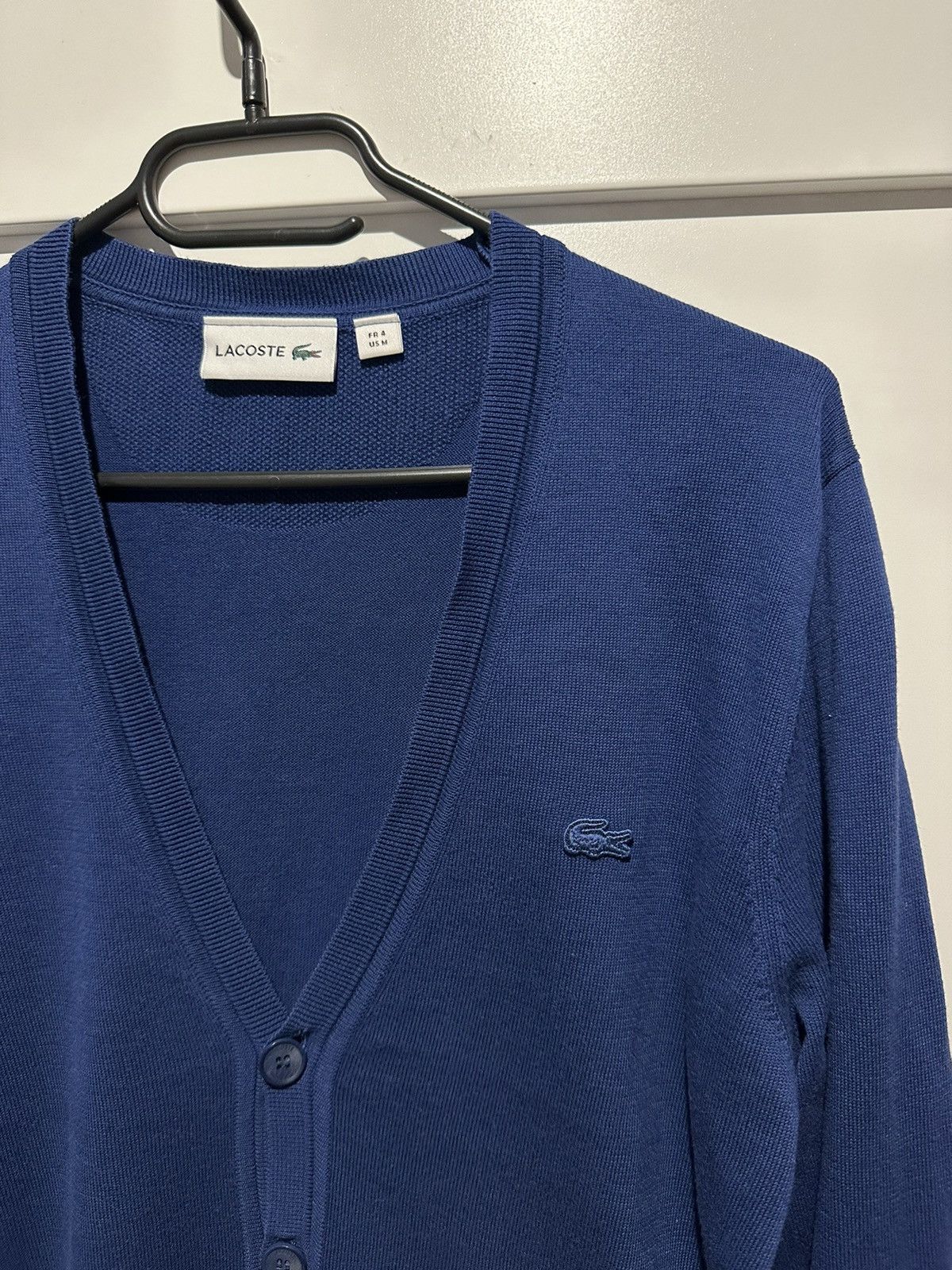 Lacoste Lacoste cardigan v neck jumper sweater Size US M / EU 48-50 / 2 - 3 Thumbnail