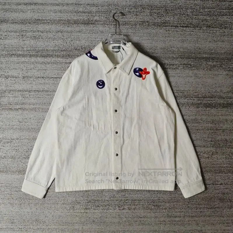 Dior Dior White Cotton Embroidered Long Sleeve Shirt . Size US XL / EU 56 / 4 - 1 Thumbnail