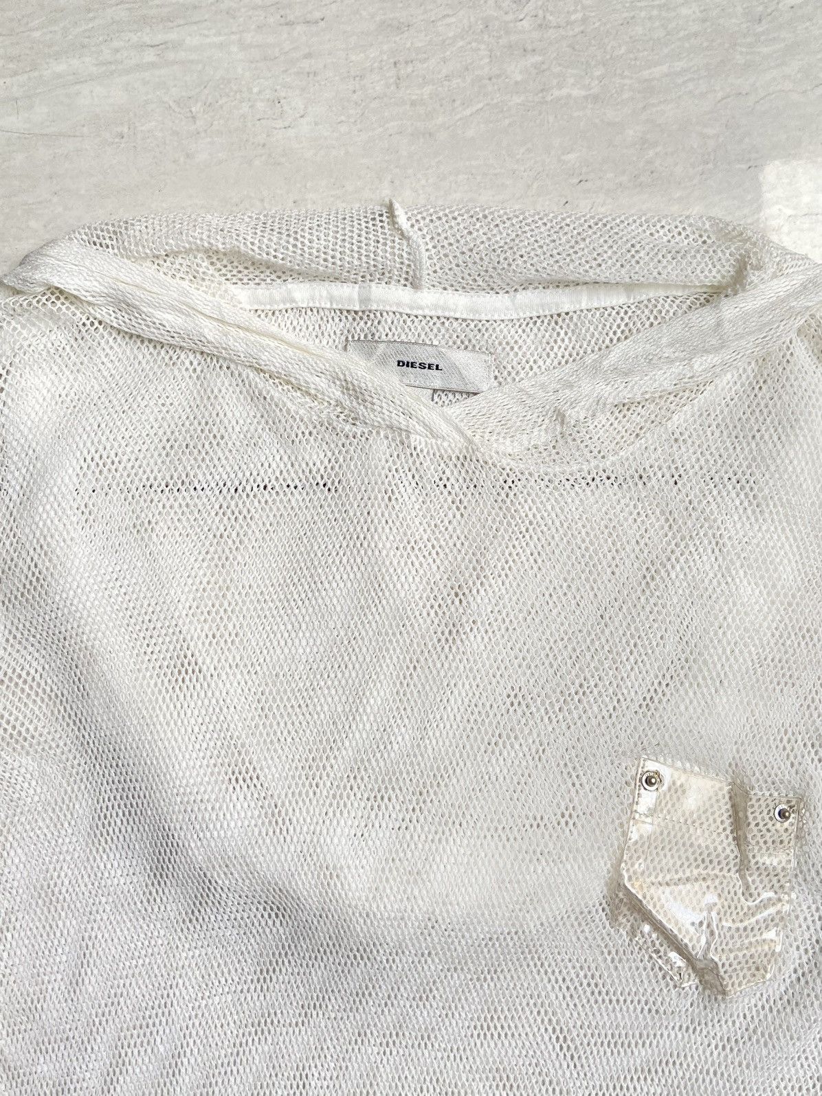 Diesel DIESEL White Mesh T-shirt Size US XS / EU 42 / 0 - 15 Thumbnail