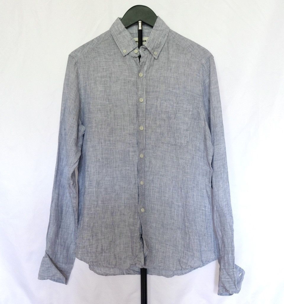 Taylor Stitch Linen Jack Shirt in Navy Pin Dot Size US XS / EU 42 / 0 - 1 Thumbnail