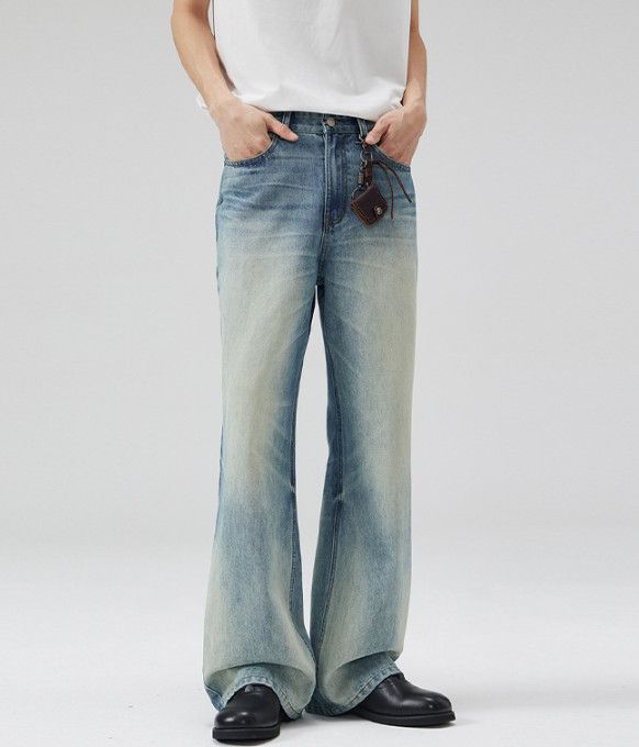 Vintage Men's retro wide-leg loose baggy flared jeans Size US 32 / EU 48 - 1 Thumbnail