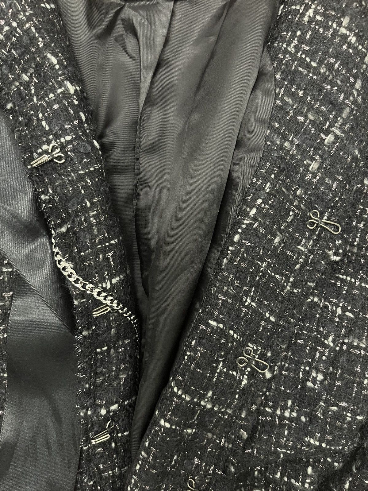 R13 Square Shoulder Tweed Jacket. Medium Size M / US 6-8 / IT 42-44 - 18 Thumbnail