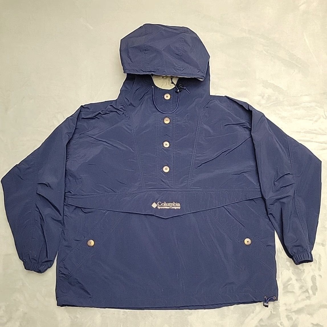 Vintage VINTAGE Columbia Jacket Womens XL Blue Hooded Anorak Windbreaker Nylon Pullover Casual Outdoor Womens XL Blue Anorak Jacket Size XL / US 12-14 / IT 48-50 - 2 Thumbnail