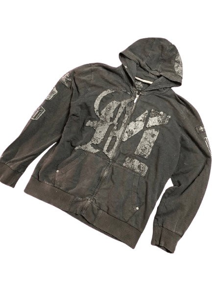 Marc Ecko Vintage Marc Ecko Big Y2K Print Full Zip Hoodie Size XL Size US XL / EU 56 / 4 - 1 Thumbnail