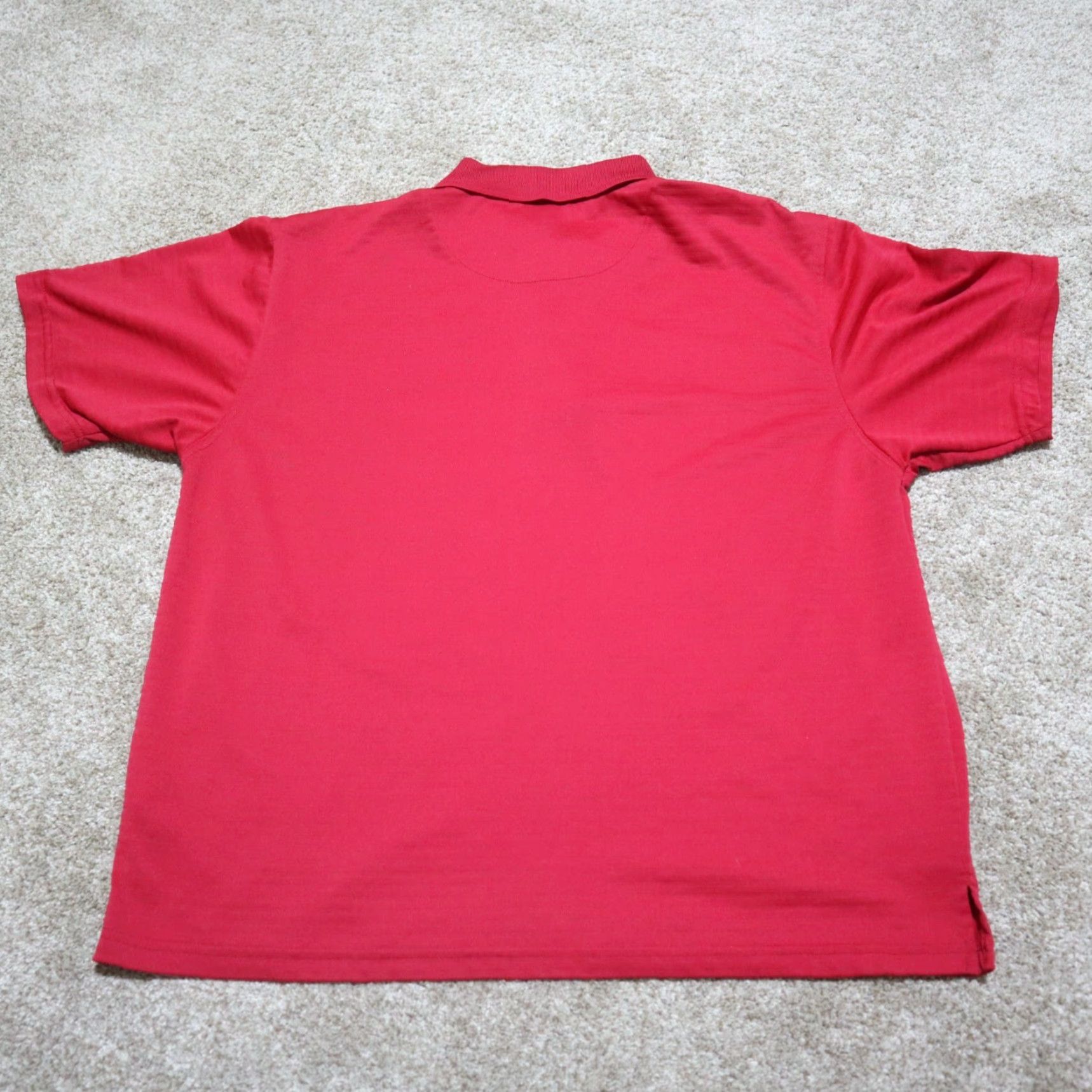 George George Polo Shirt Mens L Red Golf Casual Short Sleeve Button-Down Collared Shirt Size US L / EU 52-54 / 3 - 6 Thumbnail