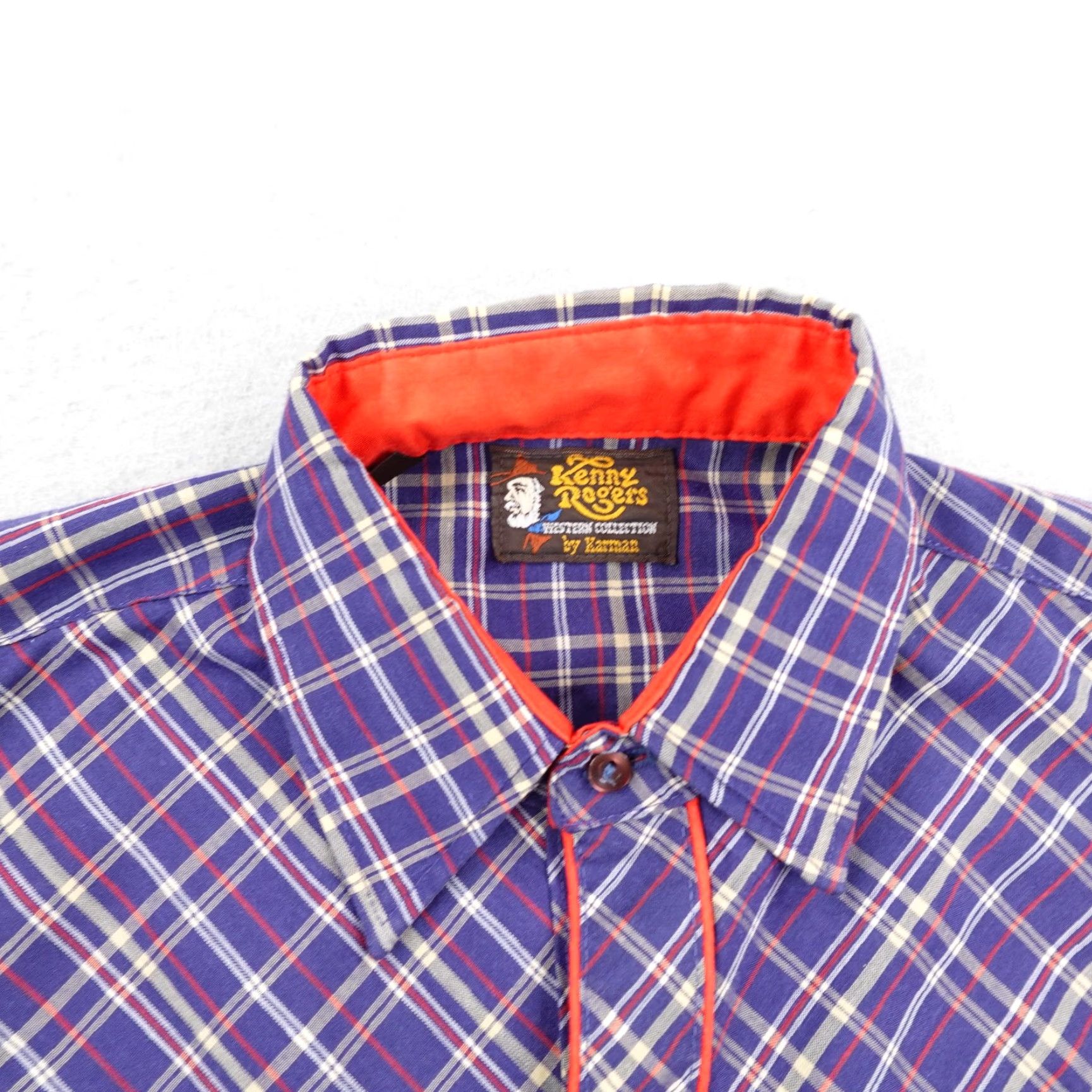Vintage VINTAGE Kenny Rogers Shirt Mens M Blue Red Plaid Western Pearl Snap Karman Size US M / EU 48-50 / 2 - 2 Thumbnail