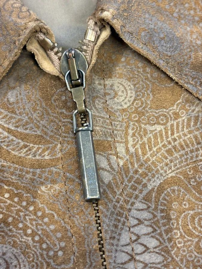 Roberto Cavalli 2000s Roberto Cavalli Brown Asian Dragon Leather Biker Jacket Size US L / EU 52-54 / 3 - 9 Thumbnail