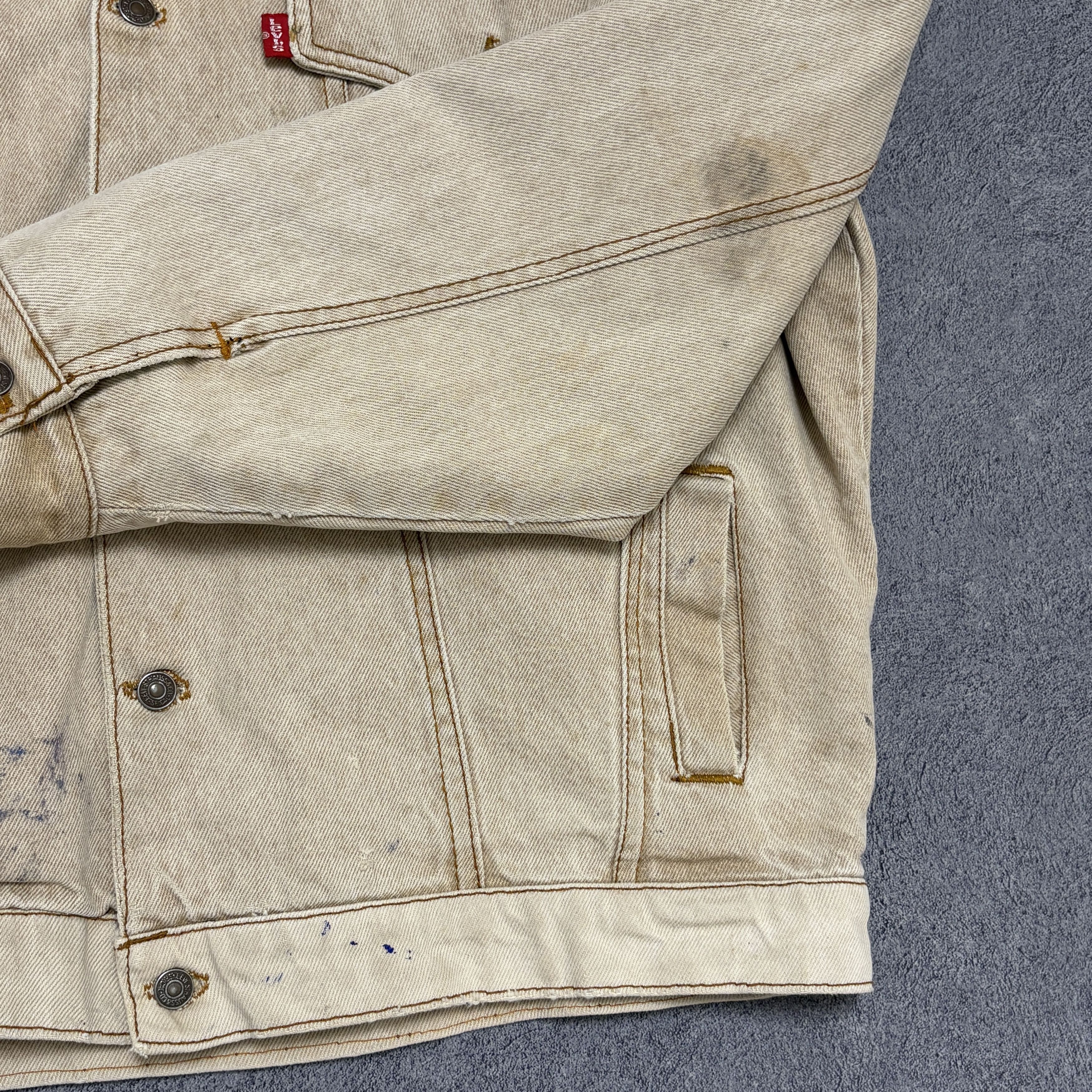 Levi's Vintage 90s Levi's Blanket Lined Trucker Jacket Workwear Size US L / EU 52-54 / 3 - 13 Thumbnail