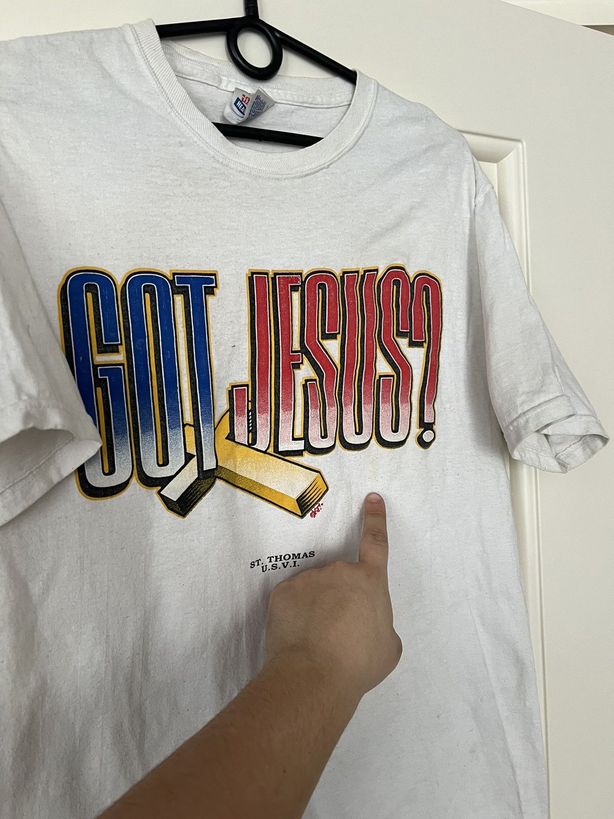 Vintage Vintage 💥 God Jesus T-Shirt Tee Size US M / EU 48-50 / 2 - 5 Thumbnail