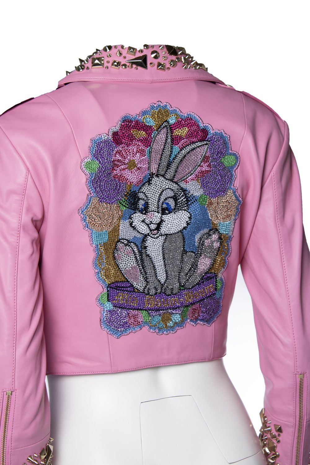 Philipp Plein Philipp Plein, Pink Disney cropped leather biker Size S / US 4 / IT 40 - 10 Thumbnail