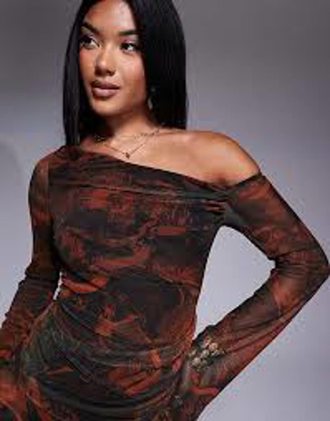 Other NWT off-shoulder mesh mini dress with ruffle fluted sleeves Size S / US 4 / IT 40 - 2 Thumbnail