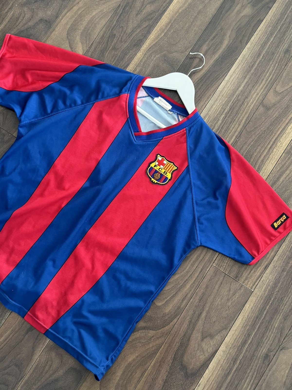 Vintage Vintage FC Barcelona #10 Juan Román Riquelme Football Shirt Size US M / EU 48-50 / 2 - 2 Thumbnail
