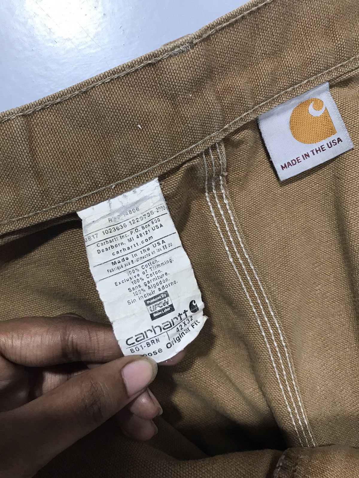 Carhartt Vintage Carhartt B01 BRN double knee dusty workwear Size US 40 / EU 56 - 7 Thumbnail