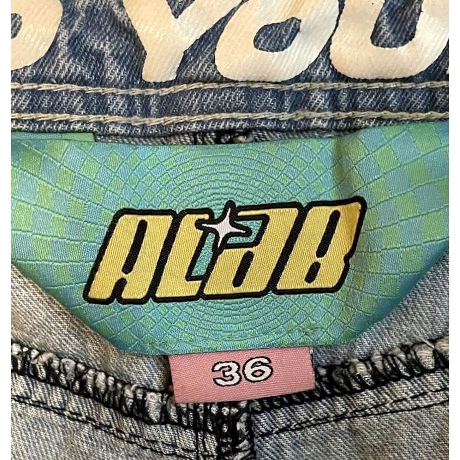 Vintage ALAB Distress Baggy Jeans 36 Sk es Rave Grunge Punk Vintage 90s Y2K Jnco Interstate Jeans Men Blue Wide-Leg Distressed 36 Mens Size US 36 / EU 52 - 6 Thumbnail