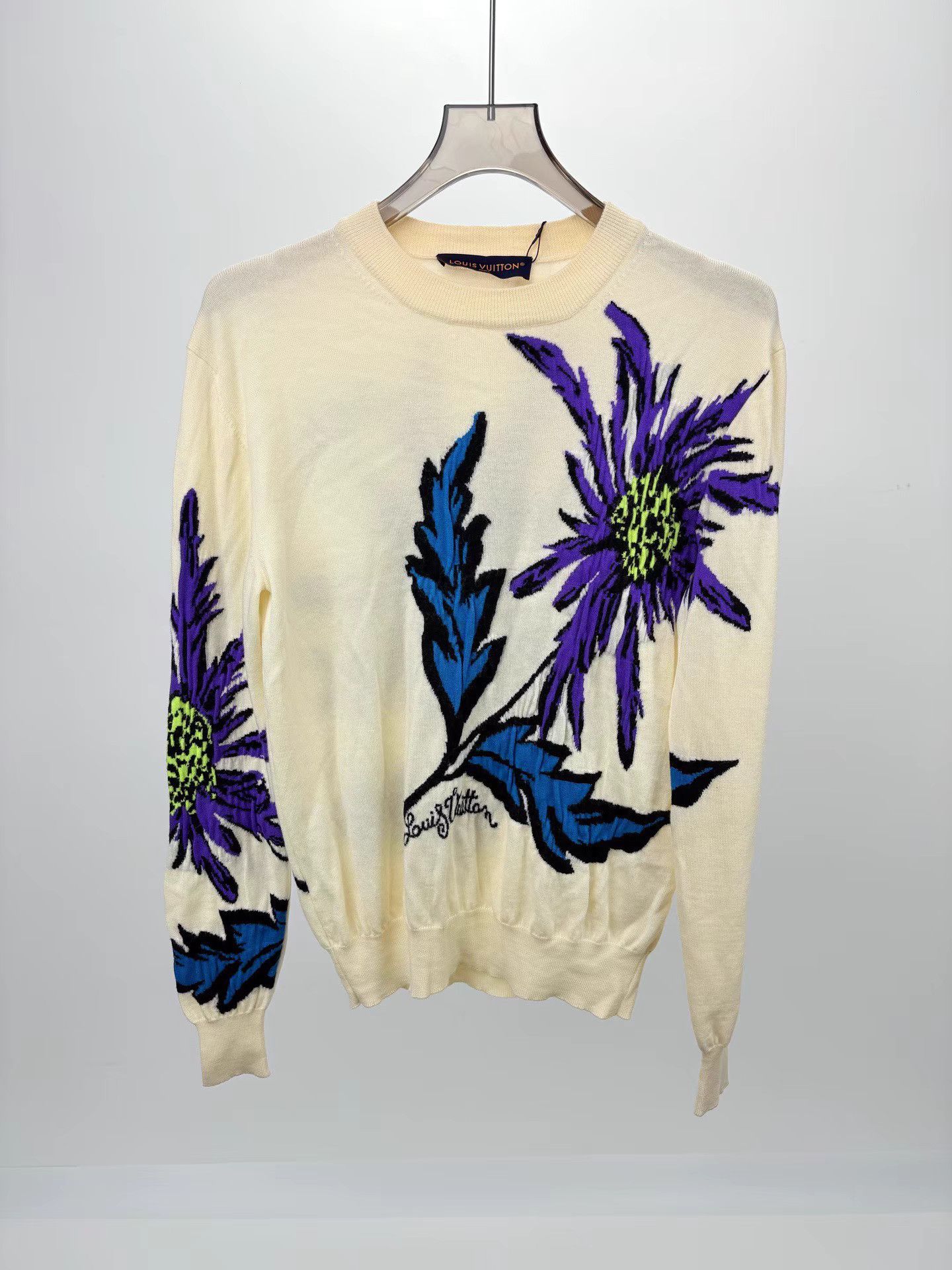 Louis Vuitton LOUIS VUITTON Floral Knit Sweater K1 Size S / US 4 / IT 40 - 1 Thumbnail