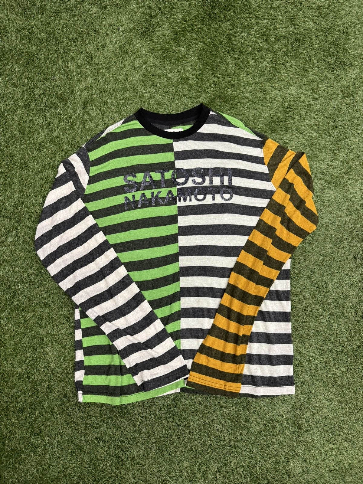 Satoshi Nakamoto Satoshi Nakamoto Offset Stripe L/S T-Shirt Size US L / EU 52-54 / 3 - 1 Thumbnail