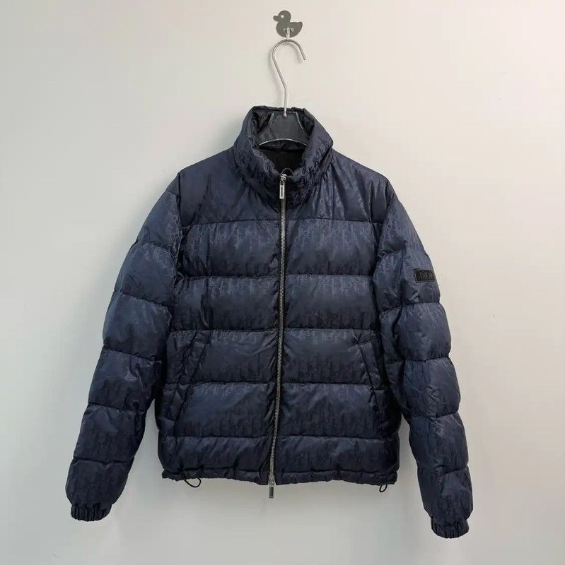 Dior Men's Blue Cashmere Blend Puffer Jacket 0089